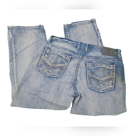 Mens TK Axel TREADWELL Relaxed Straight Fit Jeans 36x30 KENSINGTON AX41007-3 - Picture 5 of 14